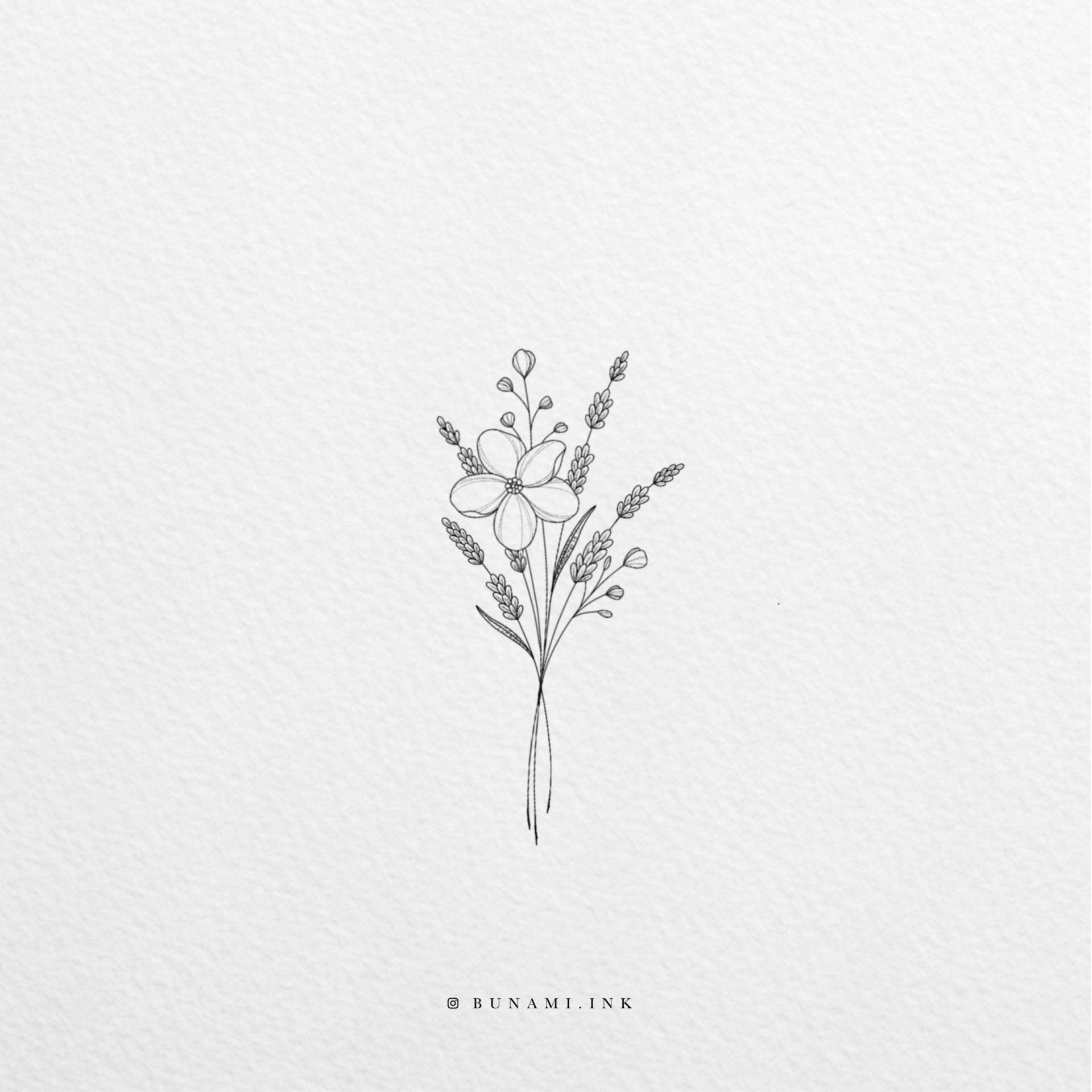Wild lavender bouquet by Alina BUNAMI INK 2020-02-27