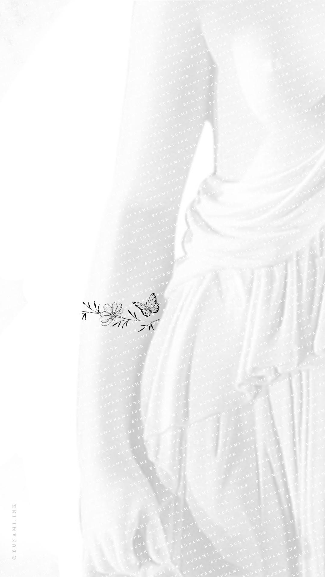 Figur1 Cosmea & butterfly bracelet by Alina BUNAMI INK 2023-12-13