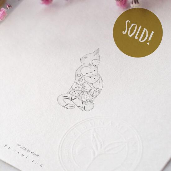 Floral cat by Alina BUNAMI INK 2025-05-22_sold